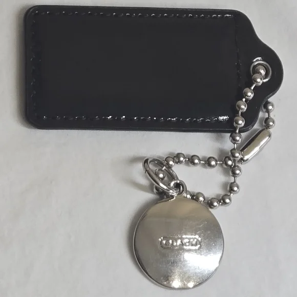 Coach Black Hangtag With Silver Charm - Picture 2 of 3